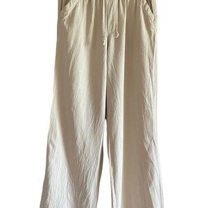 SO good for life women’s  linen Cream Pants size large